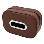 Nappa Leather Car Tissue Box Holder Sun Visor Backseat Center Console Napkin Storage lifestyle view