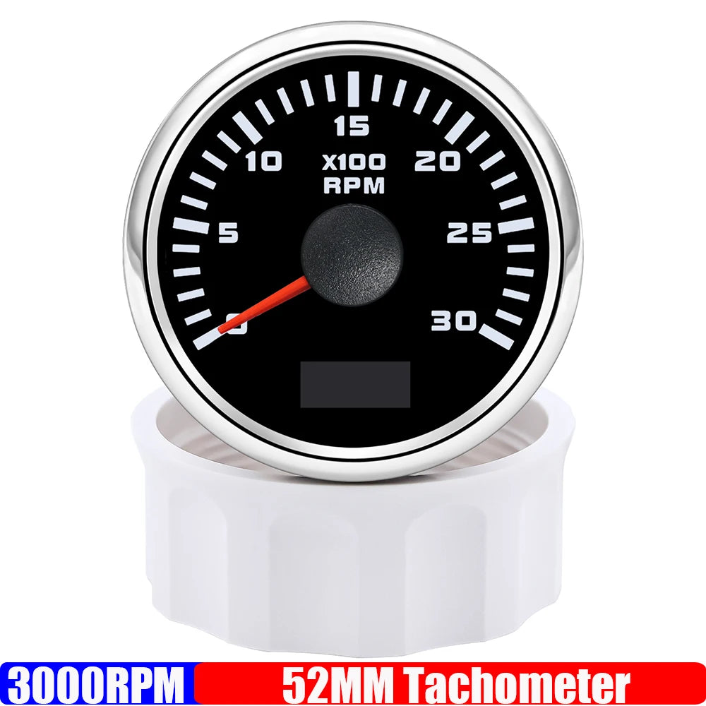 2" 52mm Tachometer Gauge | Red Backlight RPM Meter for Car Boat Marine 12V 24V lifestyle view