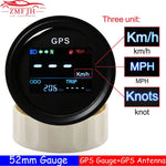 Digital Mini 52mm GPS Speedometer Gauge | GPS Antenna Speed Sensor for Motorcycle Boat ATV UTV Marin