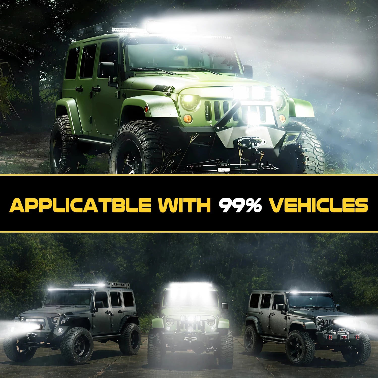 20 Inch LED Light Bar Spot Flood Combo Beam Offroad LED Driving Lights for Jeep Truck Off-Road Vehicles 4x4 ATVS UTVS,12V 24V