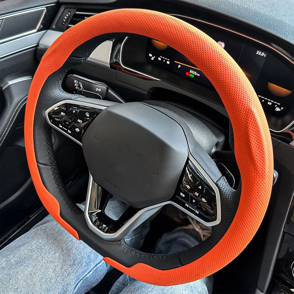 Steering Wheel Cover 36-38cm Universal Non-Slip Leather alternate view