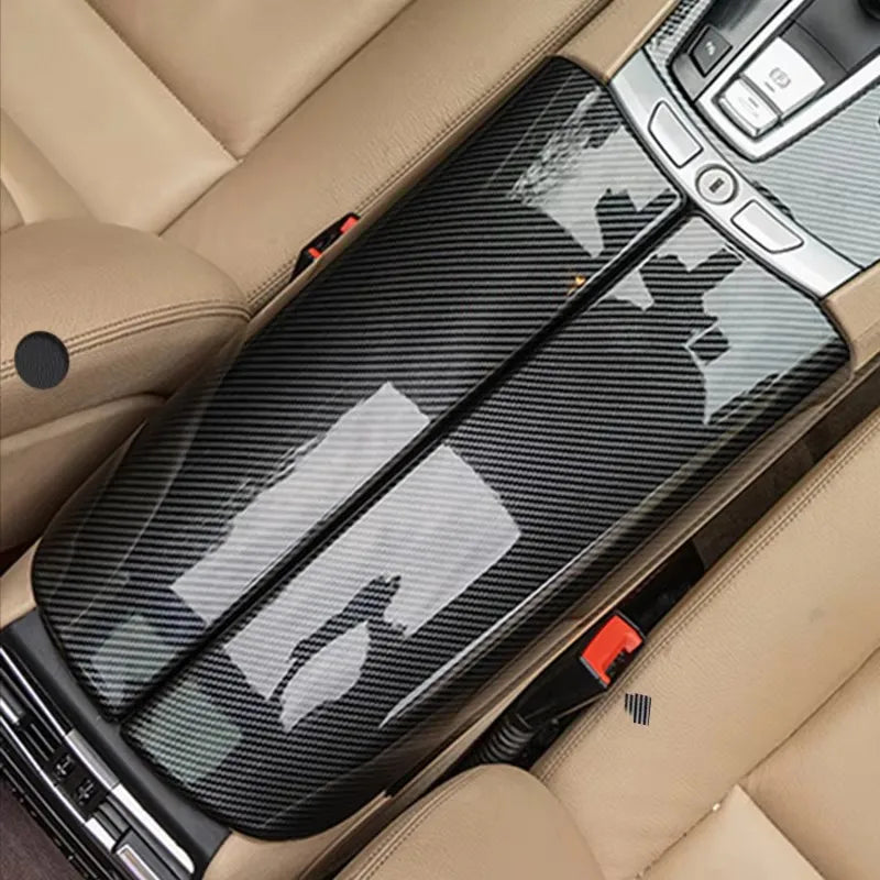 For BMW 5 Series GT F07 528 535i Carbon Fiber Car Styling Center Console Lid Armrest Box Trim Protective Cover Auto Accessories
