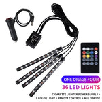 Neon LED Car Interior Ambient Foot Strip Light Kit Accessories RGB Backlight Remote A lifestyle view