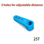 NEEBRC 25T Metal Servo Arm 3 Holes for 1/10 RC 12KG 7KG 21G 2KG Servo Car Boat Robot Wltoys Futaba HSP Axial SCX10 Accessories