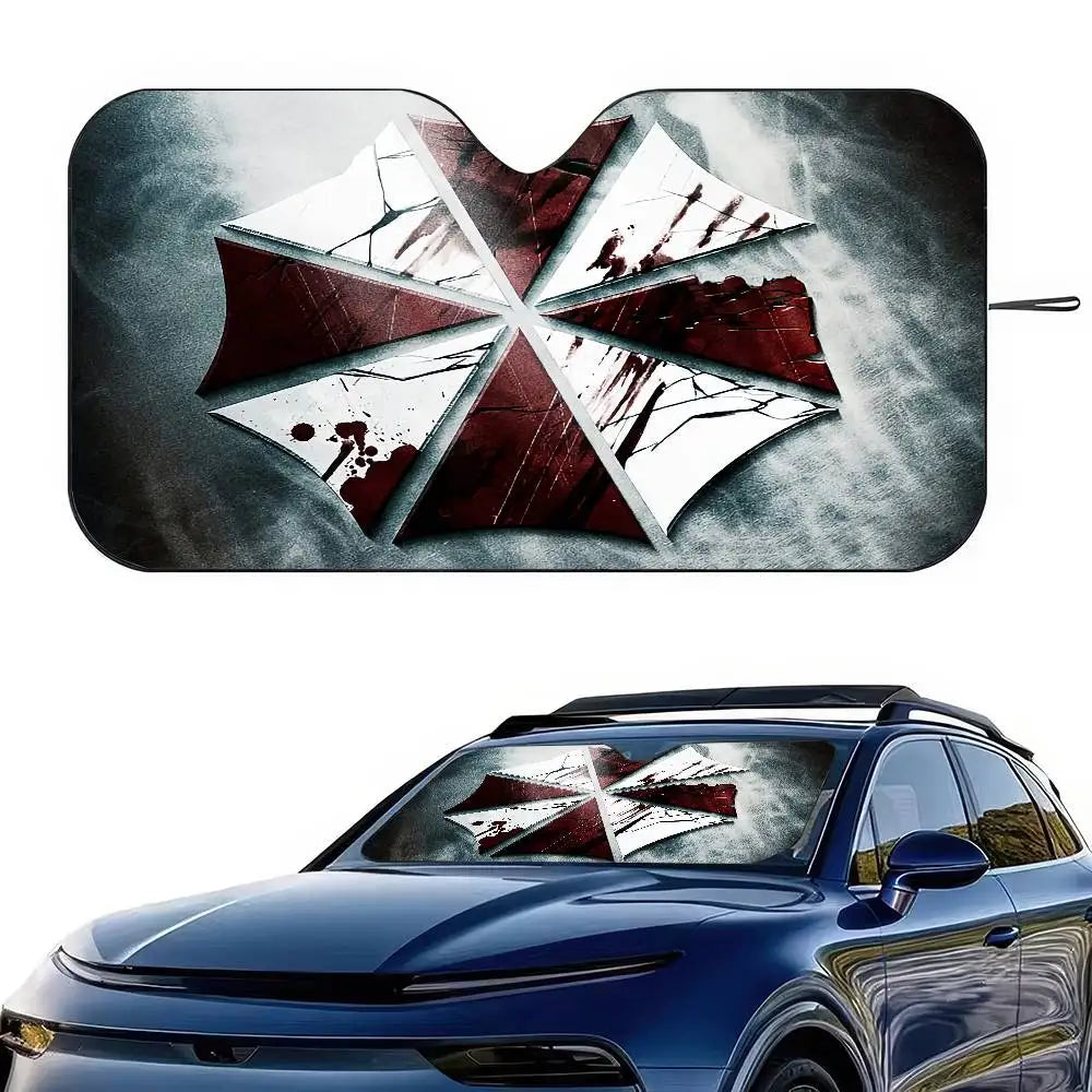Classic Movies Resident Evil Windshield Sunshade | Car Sun Visor for UV Protection an lifestyle view