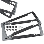 Car Motorcycle 30*15CM 1/2pcs License Plate Frame Carbon Pattern Plastic License Plate Frame Bracket