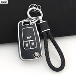 TPU Car Flip Key Case Cover Shell For Chevrolet Cruze Aveo Trax Sail Malibu Captiva Op close-up view