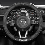 Mazda Carbon Fiber & Leather Steering Wheel Cover | Premium Interior Upgrade alternate view
