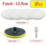 6-Piece Industrial Polishing Kit Polishing Pad Car Waxing Sponge Disc Car Paint Care Car Gadgets