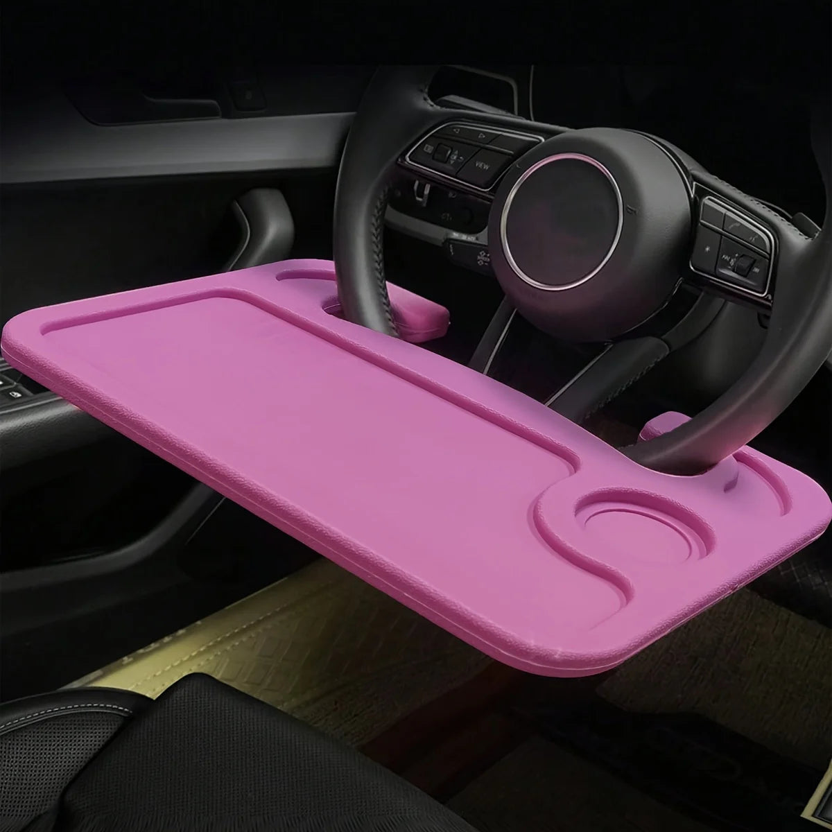 Car steering wheel tray 2-in-1 steering wheel dining table, food tray suitable for most detail view