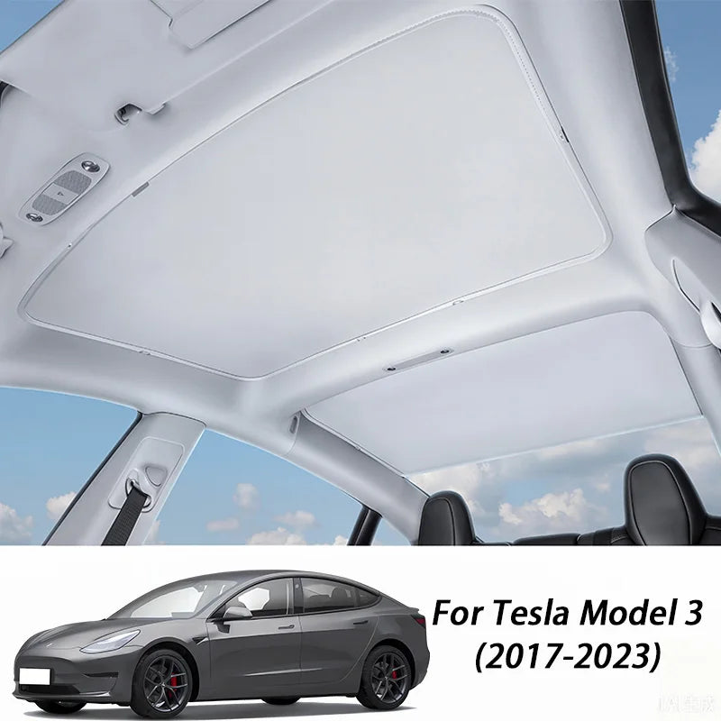 Sunroof Sunshade for Tesla Model 3 Old Version & Highland Refresh | Double-Layer Heat alternate view
