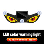 Solar Demon's Eye Car Dynamic Eyes LED Light Blinking Moving Eyes Car Lights Ambience Lamp Decoration No Wiring Required