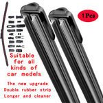 Universal Car Wiper Blades | Soft Dual Rubber Frameless Windshield Wipers
