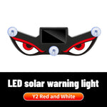 Solar Demon's Eye Car Dynamic Eyes LED Light Blinking Moving Eyes Car Lights Ambience Lamp Decoration No Wiring Required