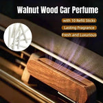 Natural Solid Wood Car Perfume Lasting Aroma with 10 Refill Sticks Air Freshener Car Diffuser Vehicle Use