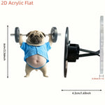 3PCS 2D Acrylic Flat Adorable Pug Car Air Vent Fragrance Diffuser, Acrylic Car Vent Decoration Clip Interior Accessories.