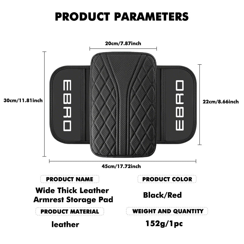 Leather Car Armrest Storage Bag Auto Center Console Protective Pad Auto Accessories For Ebro S400 S700 S800 Jaecoo J7 J8 Omoda 5