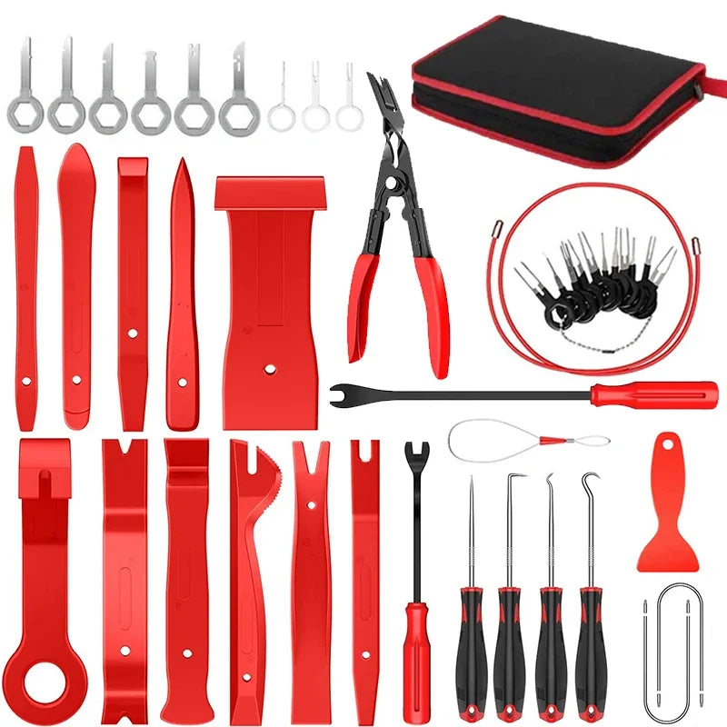 43pcs Hand Tool Set Pry Disassembly Tool Interior Door Clip Panel Trim Dashboard Removal detail view