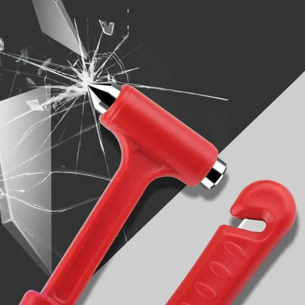 Solid Car Emergency Safety Hammer Escape Tool Window Breaker Seat Belt Cutter close-up view