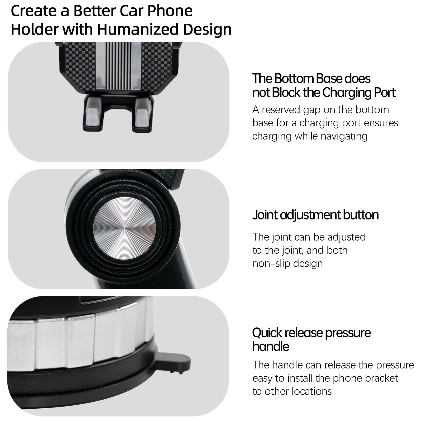 360 Rotation Universal Car Phone Holder Mount | Strong Suction Windshield Dashboard S lifestyle view