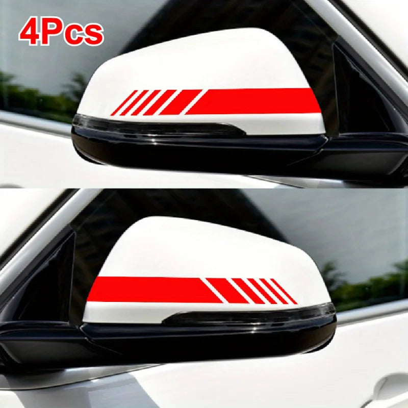 Classic JDM Reflective Stripes Vinyl Decal Kit | 4pcs Self-Adhesive Car Body Stickers close-up view