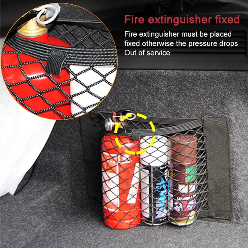 Car Back Seat Mesh Storage Organizer | Universal Elastic String Net for Trunk alternate view
