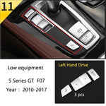 For BMW 5 Series GT F07 528 535i Carbon Fiber Car Styling Center Console Lid Armrest Box Trim Protective Cover Auto Accessories