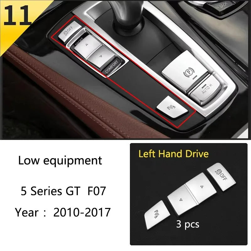 For BMW 5 Series GT F07 528 535i Carbon Fiber Car Styling Center Console Lid Armrest Box Trim Protective Cover Auto Accessories