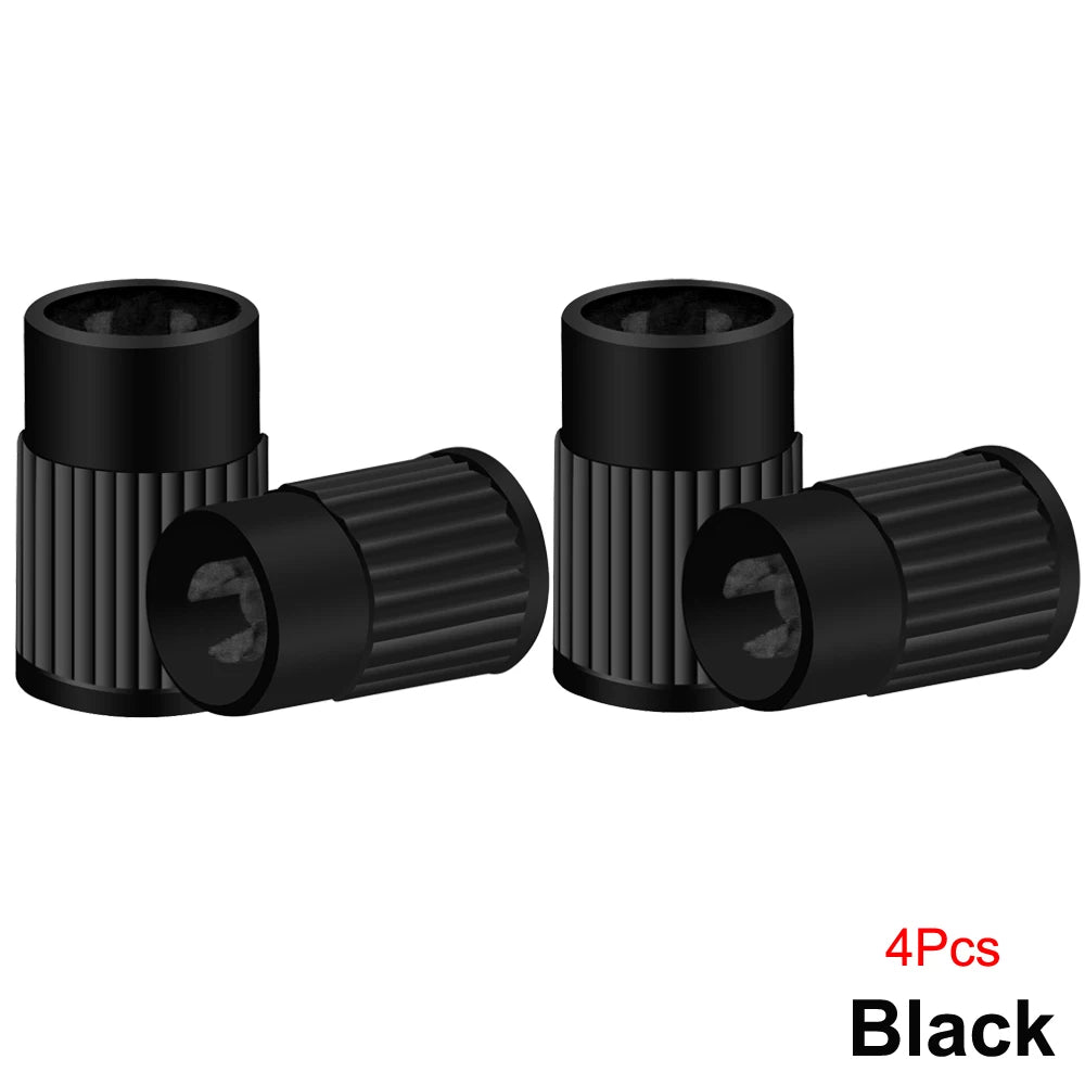 Plastic Tire Valve Caps with Built-in Valve Core Remover | Universal Stem Covers for alternate view