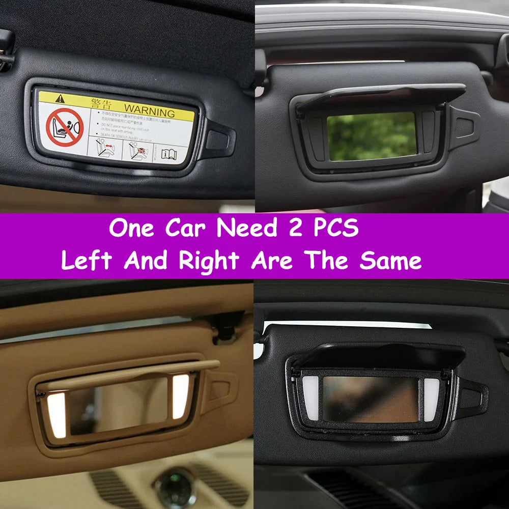 GT3 981 982 911 991 991 992 Car Front Left Right Sun Visor Vanity Mirror Cover For Porsche Boxster Cayman Carrera Traga