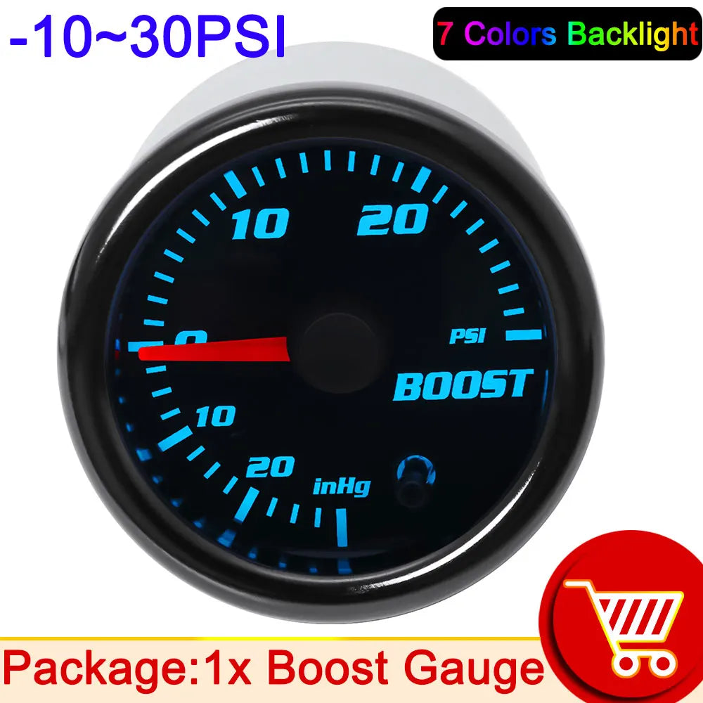 7 Color 2" 52mm Tachometer RPM Meter LED Car Auto Gauge | Universal for Gasoline Motor detail view