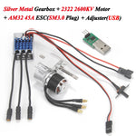 Full Metal Gearbox 2322 2600KV Brushless Motor AM32 45A ESC Adjuster 21g Servo for 1/12 RC Car Crawler MN82 MN78 MN168 MN99 MN98