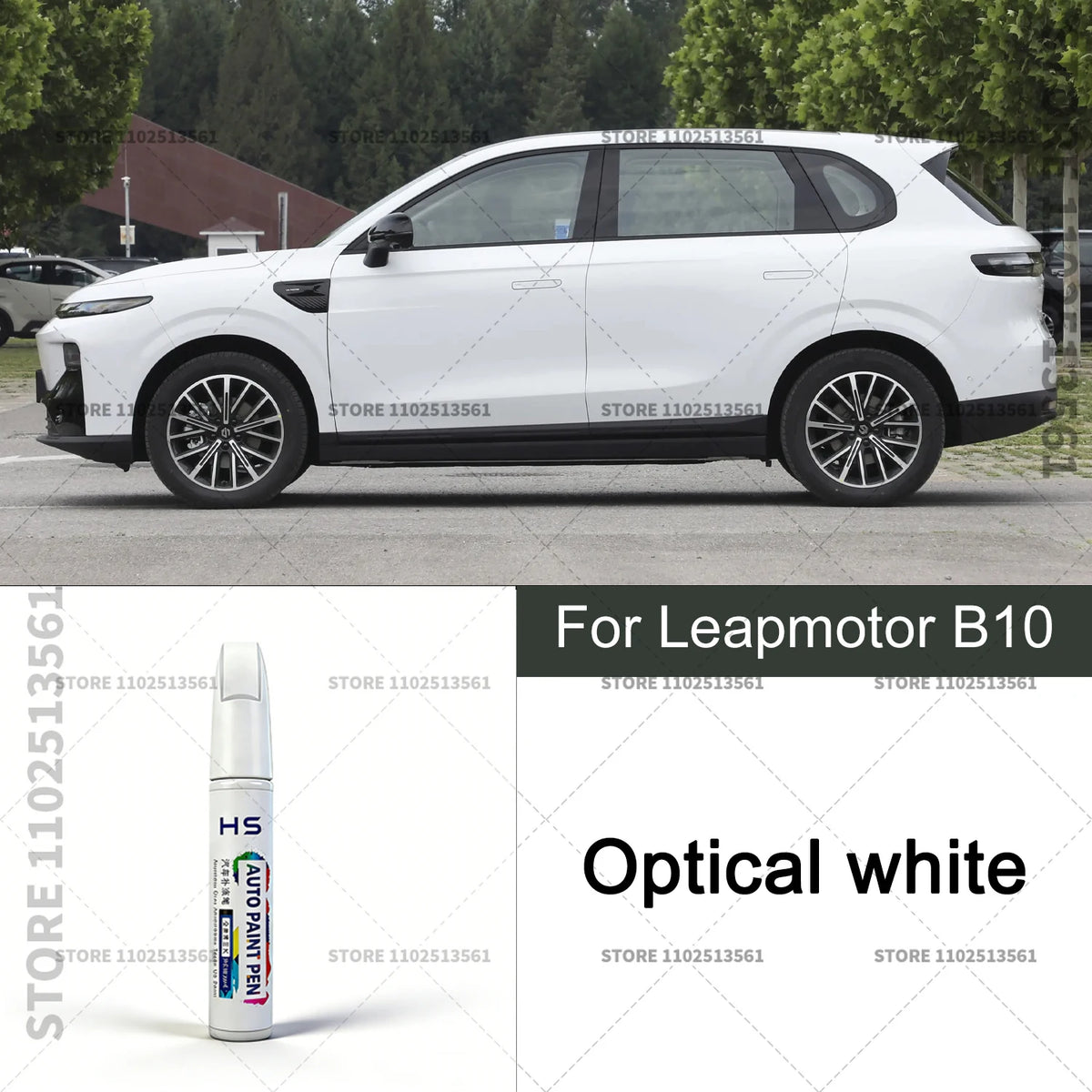For Leapmotor B10 Scratch Removal and Paint Repair Pen Optical white Metal Black Ttun lifestyle view