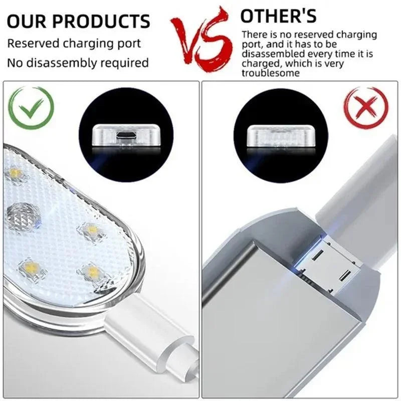 Wireless LED Car Interior Lights, USB Rechargeable Neon Accent Light additional angle