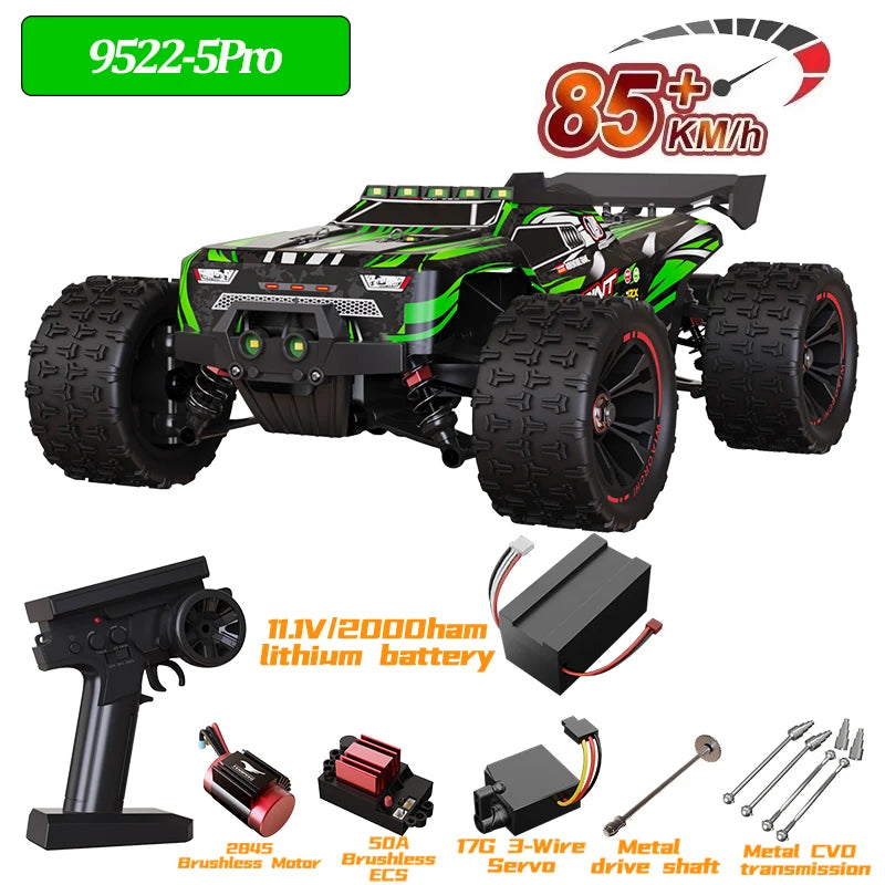 9522PRO 85KM/H High-speed RC Car Brushless Four-wheel Drive Off-road Drift 1:16 Profes close-up view