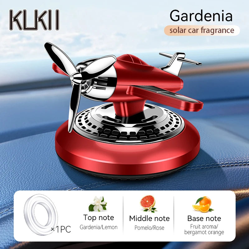 Solar Powered Rotating Air Freshener | Car Fragrance Diffuser with Propeller additional angle