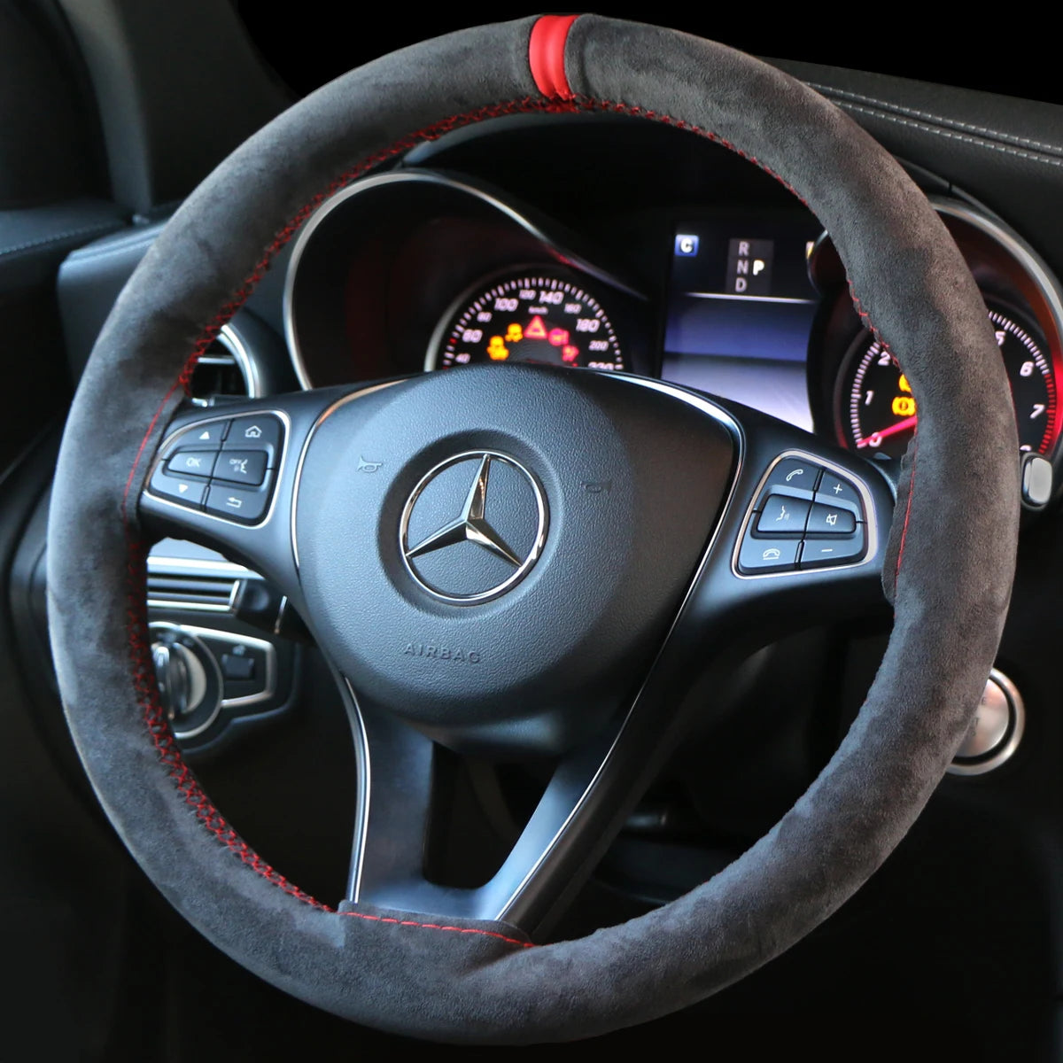 Universal Suede Car Steering Wheel Cover DIY Hand Sewing Soft Leather Braiding Cover For Auto Steeri
