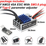2322 2600KV 2830 2400KV Brushless Motor AM32 45A for 1/12 RC Crawler Car Off Road Car MN82 MN168 MN78 MN86 MN128 Power Kit