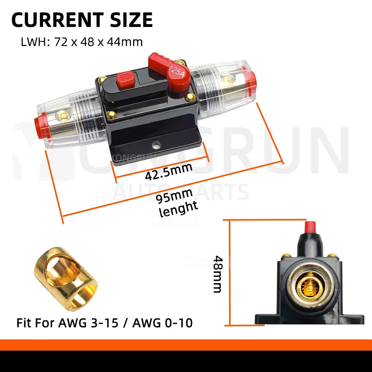 Circuit Breaker 20A to 300A Manual Reset for Car Audio System Waterproof Marine Circu lifestyle view