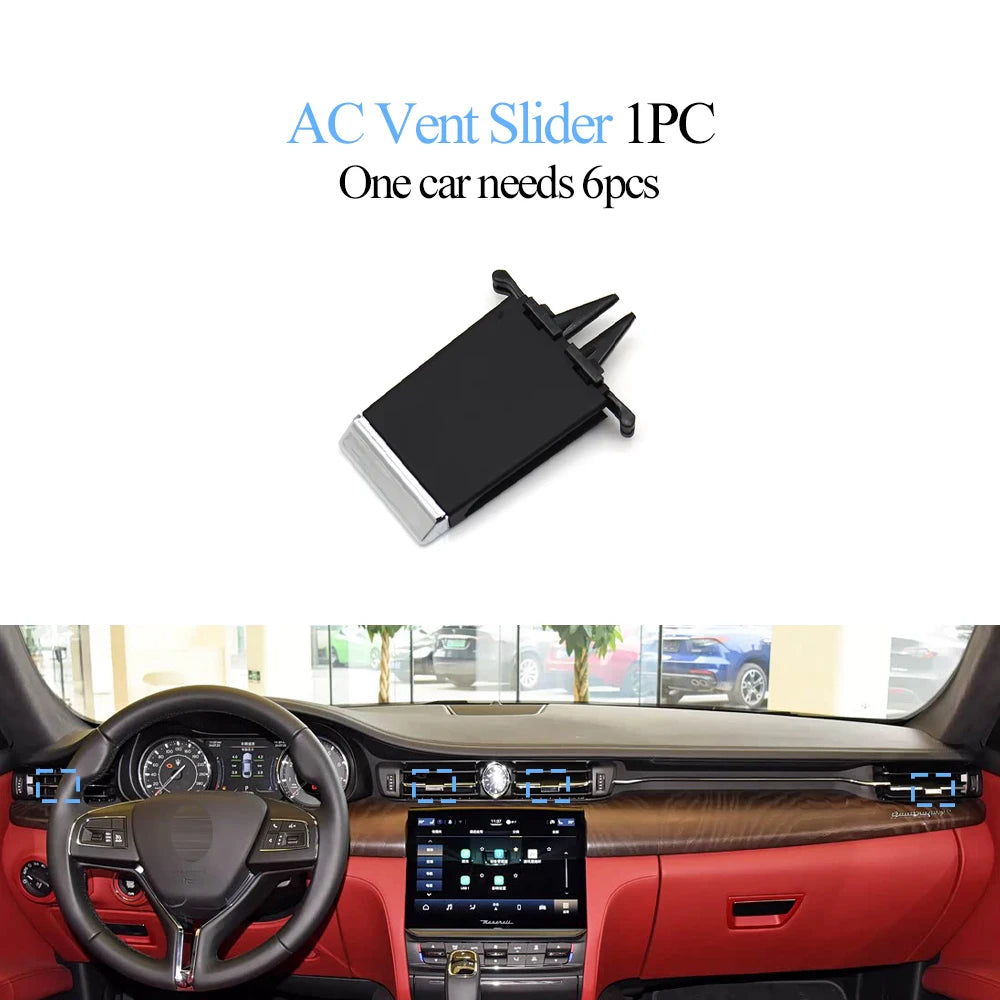 LHD RHD Car Front Rear Air Conditioning Slider Clip AC Vent Outlet Grille Repair Kit For Maserati Quattroporte M156 2013-2020