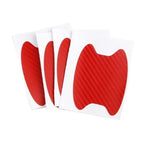 4 Pieces of Car Door Handle Protective Film, Carbon Fiber Stickers, Scratch Resistant alternate view