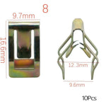 10 Pcs Universal Auto Front Console Dash Dashboard Retainer Rivet Fastener U Type C additional angle