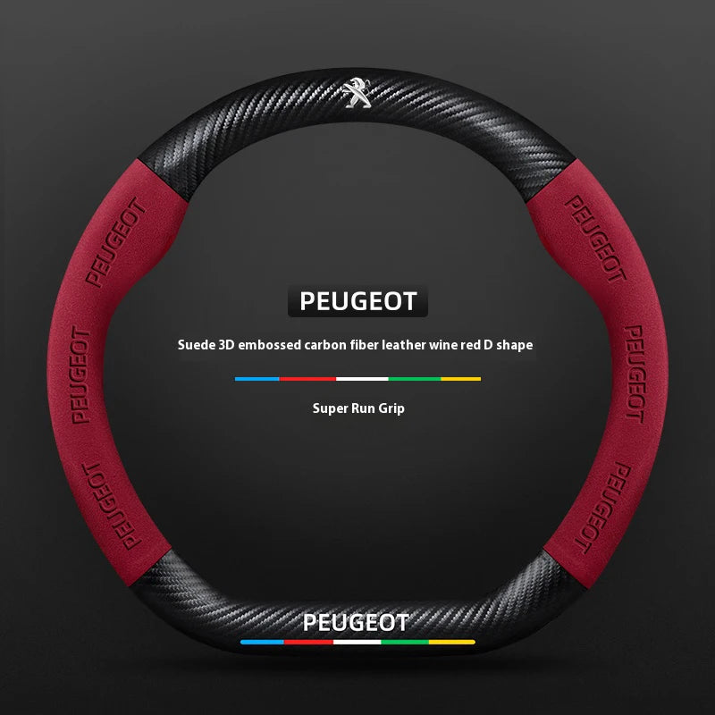Car Steering Wheel Cover For Peugeot 106 107 108 206 207 208 301 307 308 406 407 408 508 detail view
