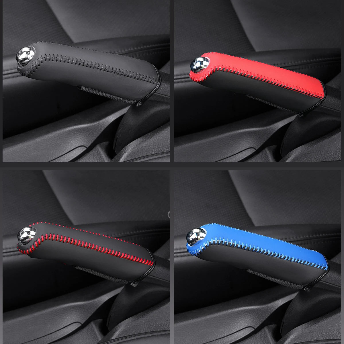 Car Artificial Leather Handbrake Cover Protective Sleeve Hand Brake Protection Car Interior Accessor