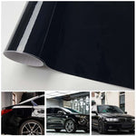 Glossy Black Vinyl Wrap | Self-Adhesive Car Wrapping Foil