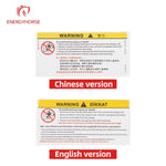 For Car Sun Visor Makeup Mirror Sticker Airbag Sticker Safety Warning Sticker Warning Board Sticker