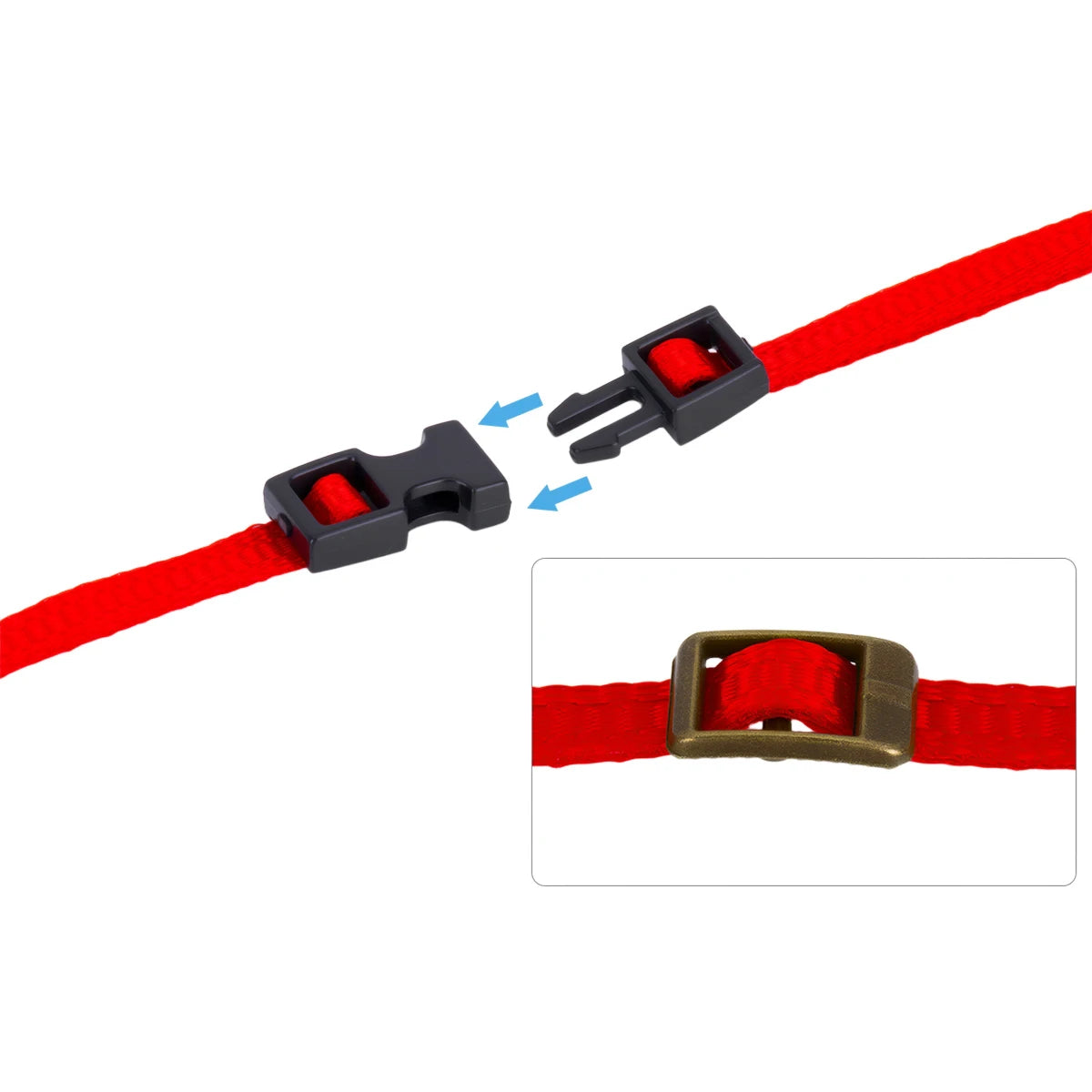 5 Pcs Scale Roof Rack Tie Down Straps for RC Crawler YK4102 close-up view