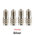 4Pcs Double Seal Flow Through Valve Stem Tire Caps | Inflate Thru for High Pressure T alternate view