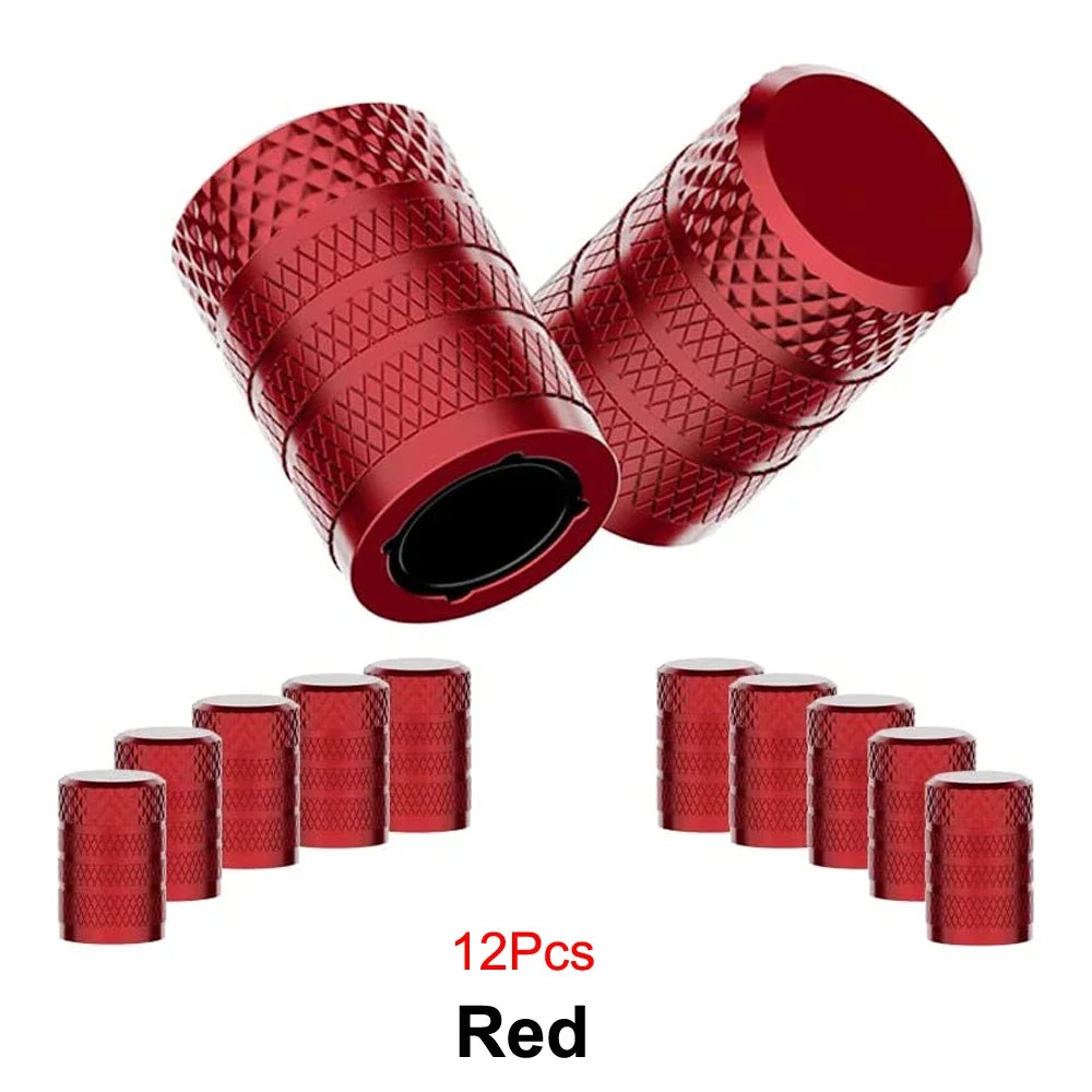 Aluminum Tire Valve Caps 4/8/12 Pack | Corrosion Resistant Universal Stem Covers fo additional angle