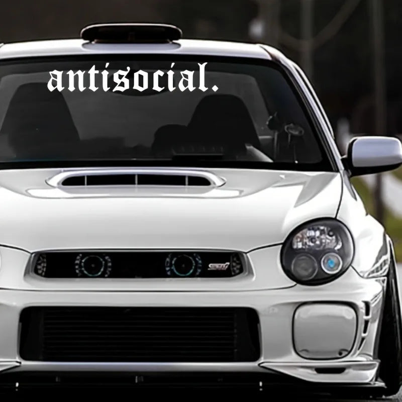 Car-Styling Antisocial Stickers On The Car Vinyl Decal Decorate Sticker Waterproof Fashion Funny Car